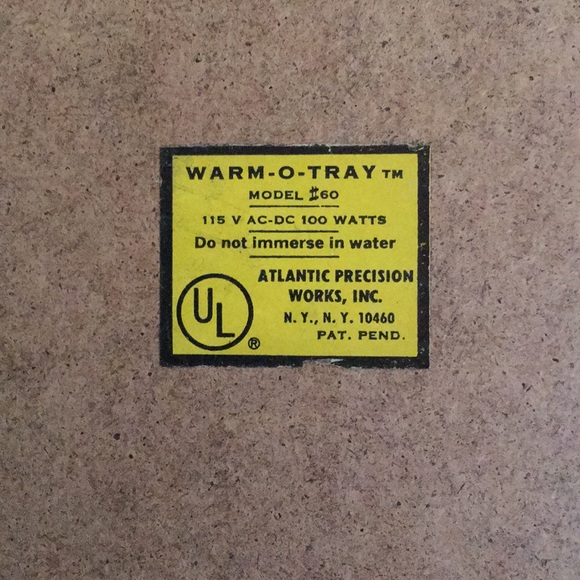 Vintage Warming Plate Warm-O-Tray - Picture 5 of 5